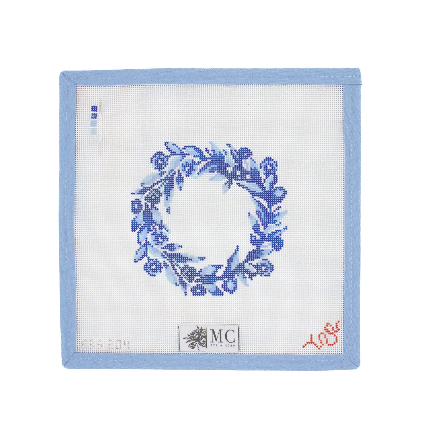 Maryfrances Carter Floral Wreath Needlepoint Canvas