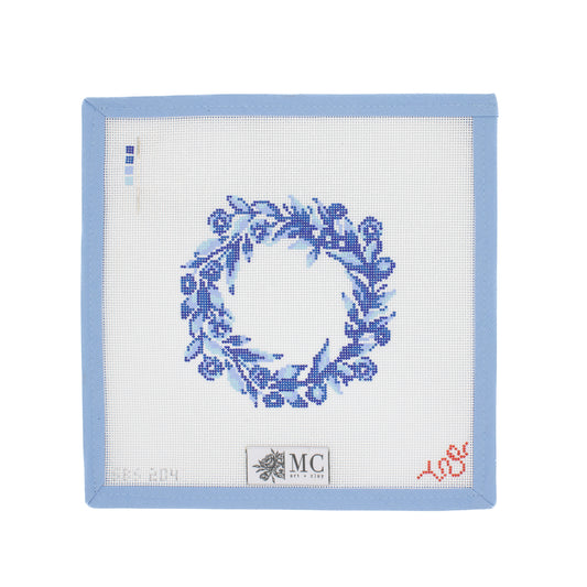 Maryfrances Carter Floral Wreath Needlepoint Canvas