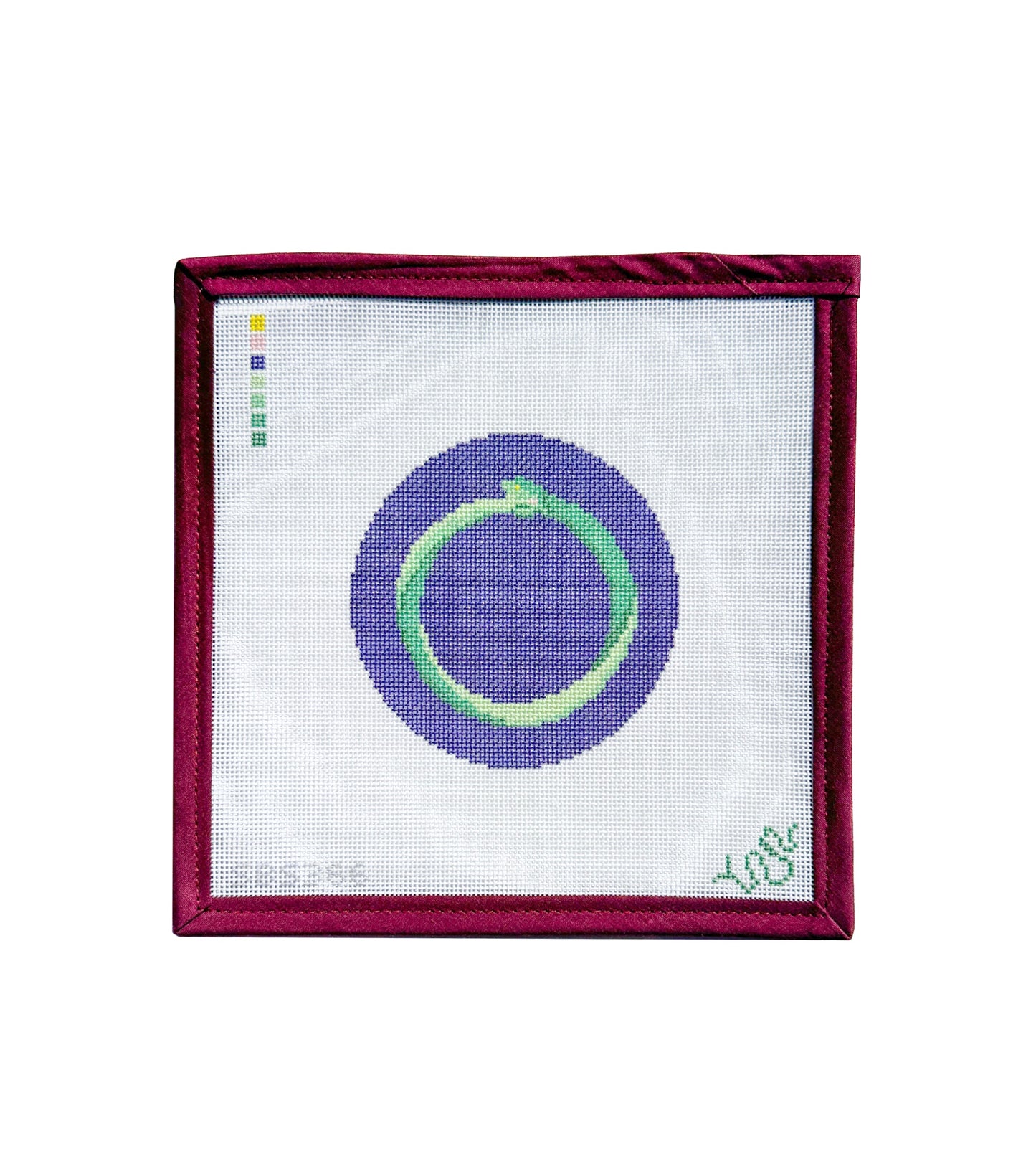 Ouroboros Round Needlepoint Canvas