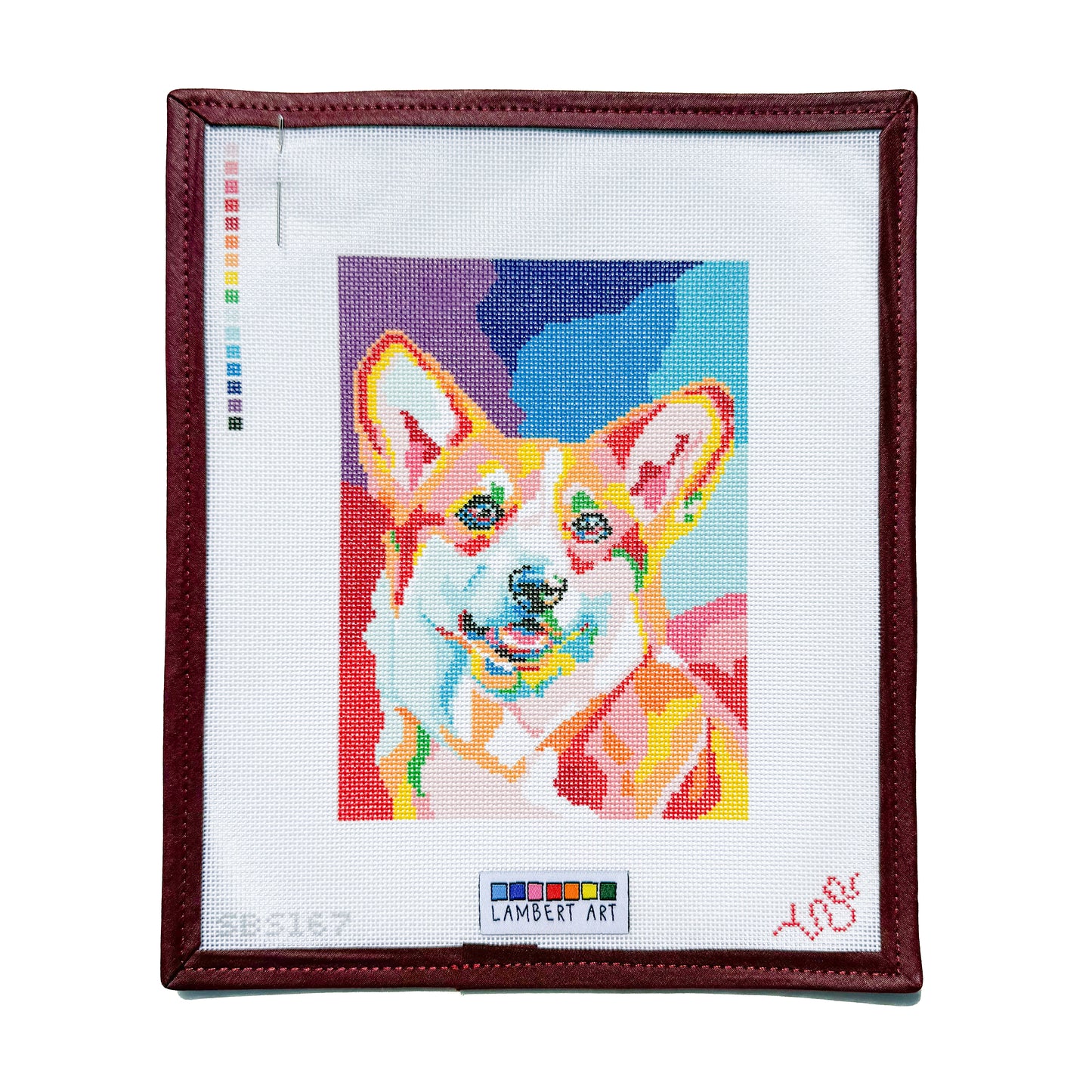 Lambert Art Corgi Pet Portrait Needlepoint Canvas