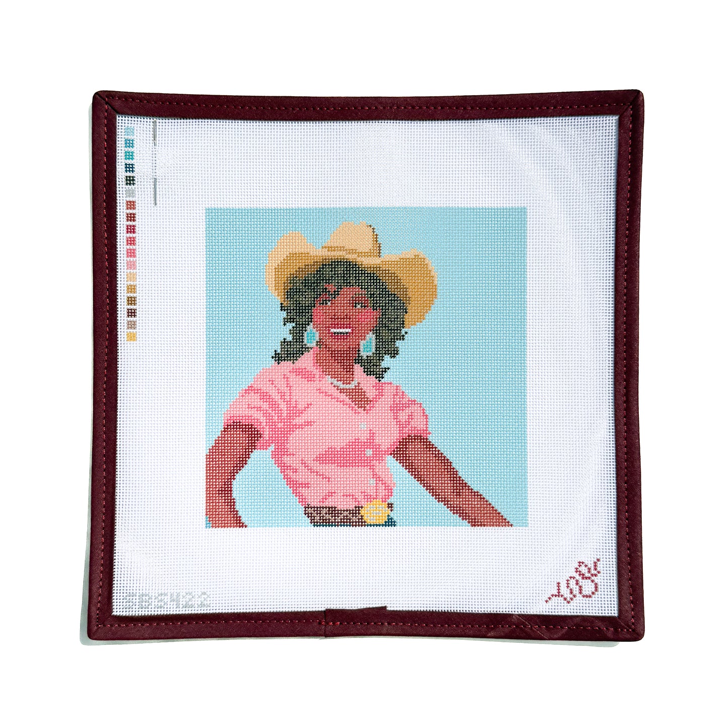 Black Rodeo Cowgirl 6x6" Square