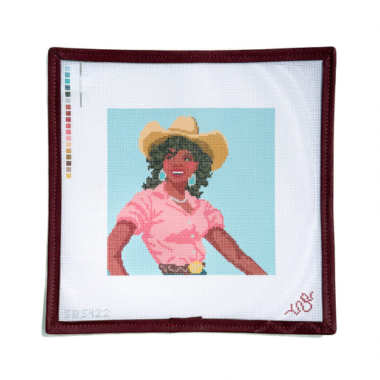 Black Rodeo Cowgirl 6x6" Square