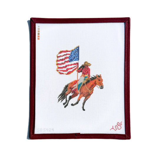 Black Rodeo Rodeo Queen Needlepoint Canvas