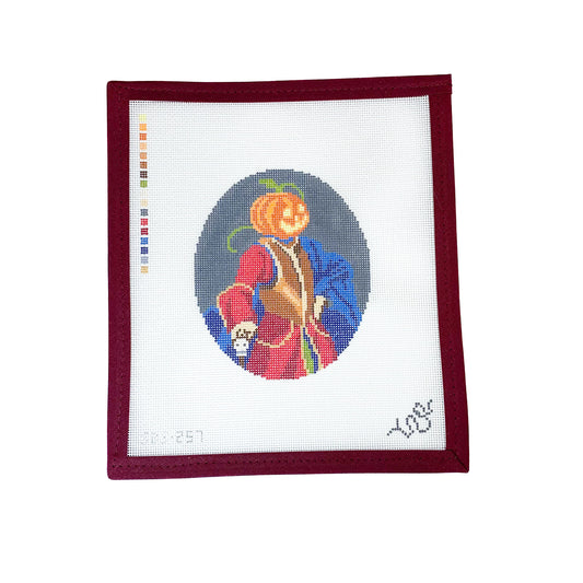 "Pumpkin Cavalier" Needlepoint Canvas