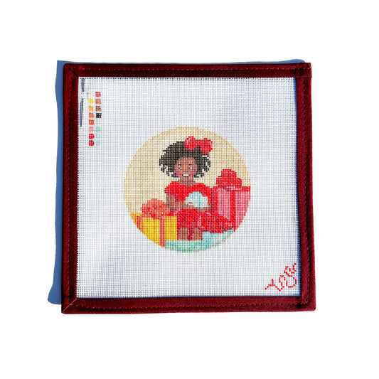 Girl with Presents - Heritage Christmas Collection Needlepoint Canvas