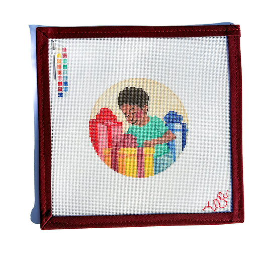 Boy with Presents - Heritage Christmas Collection Needlepoint Canvas