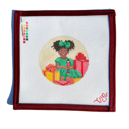 Girl with Nutcracker - Heritage Christmas Collection Needlepoint Canvas