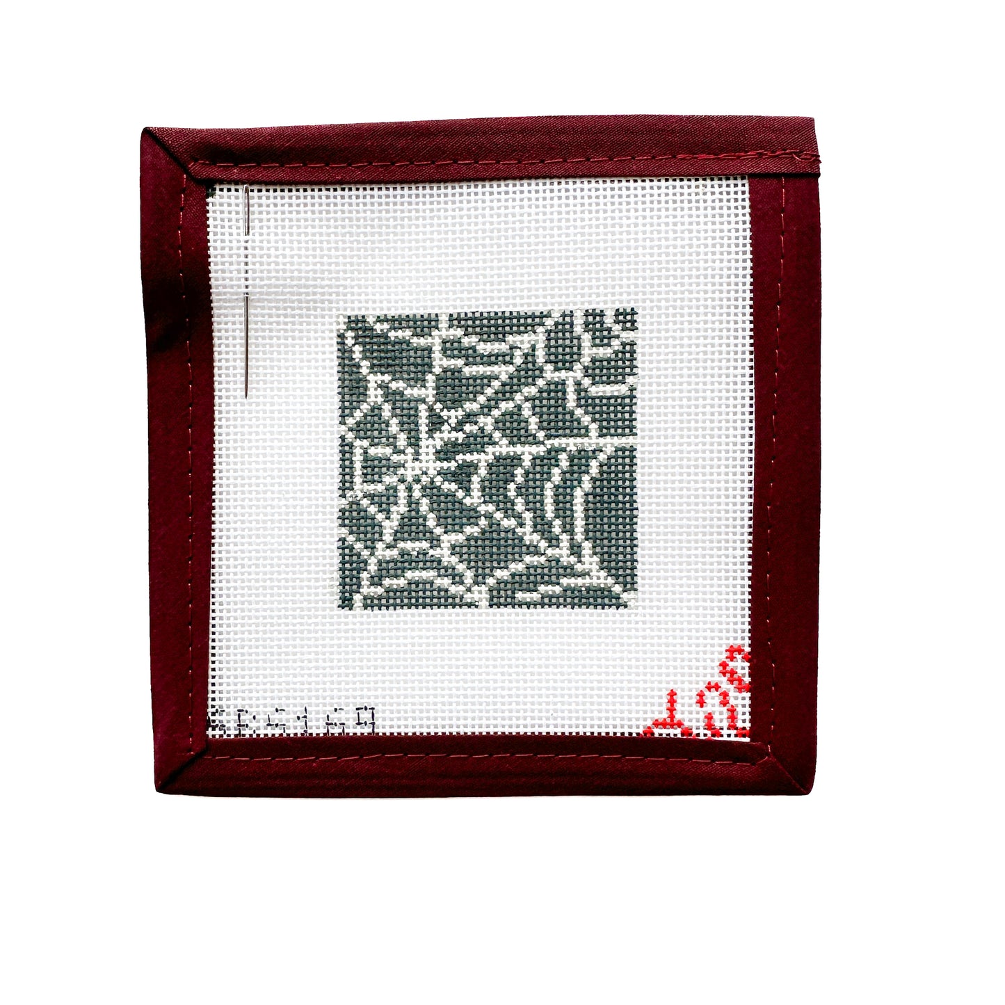 Spiderweb Mini Needlepoint Canvas and Kit