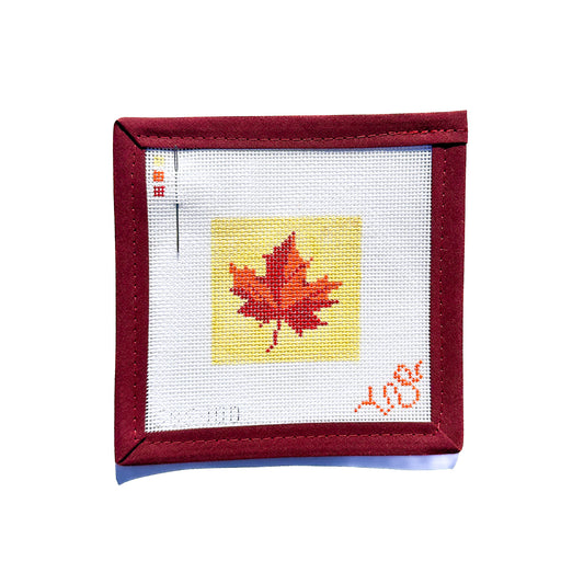 Autumn Maple Leaf Mini Needlepoint Canvas