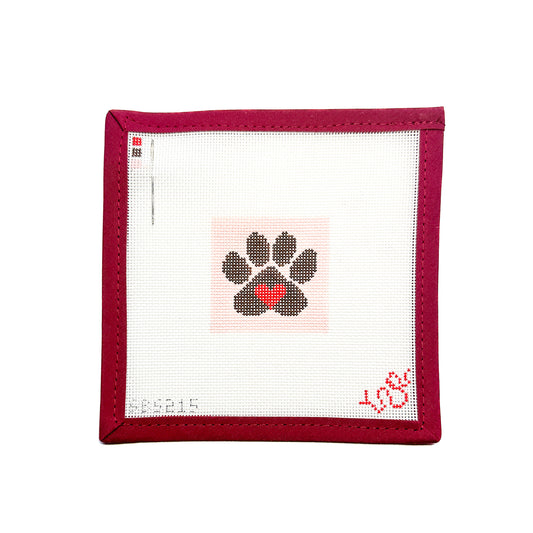 Paw Prints of Love Mini Needlepoint Canvas