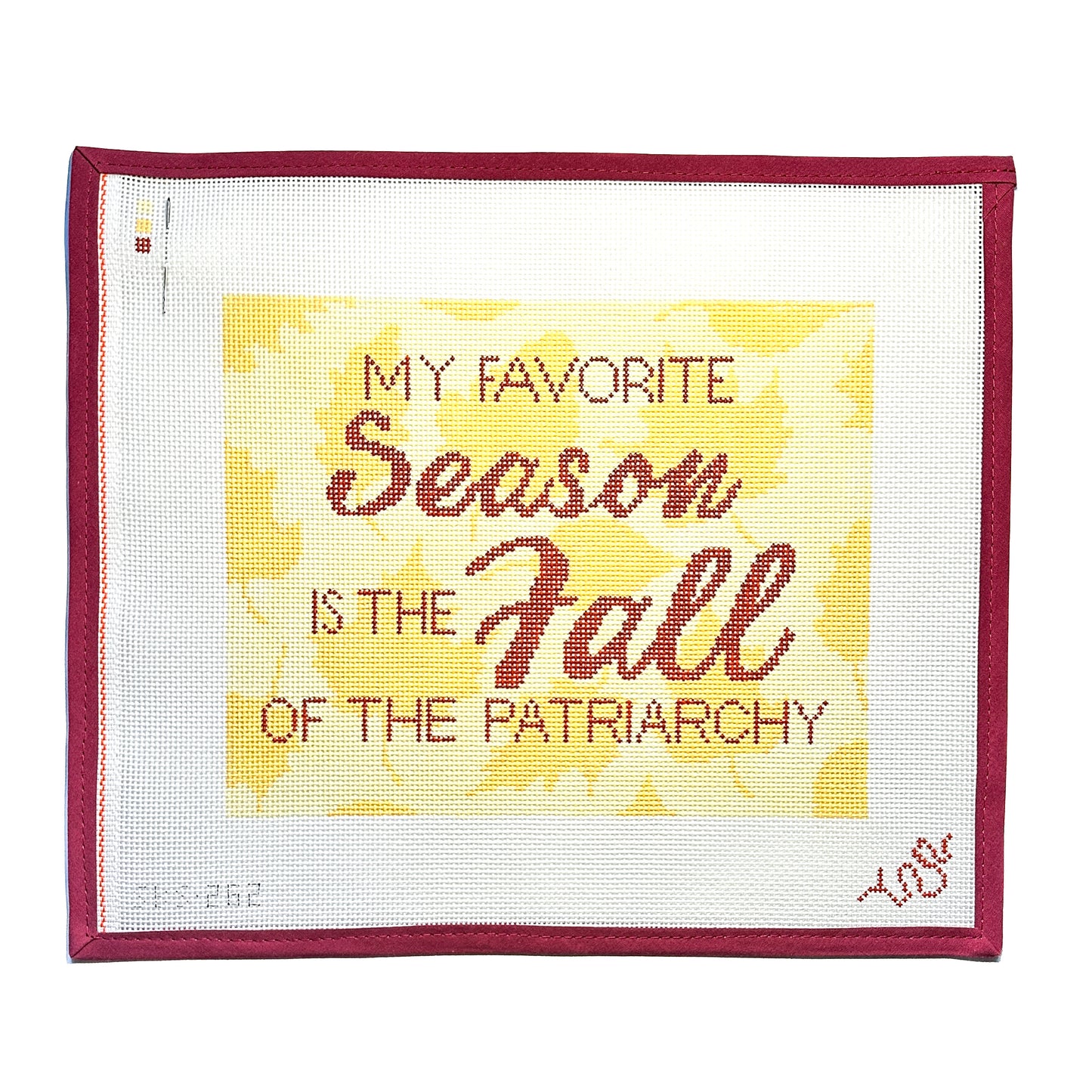 My Favorite Season is the Fall of the Patriarchy Needlepoint Canvas