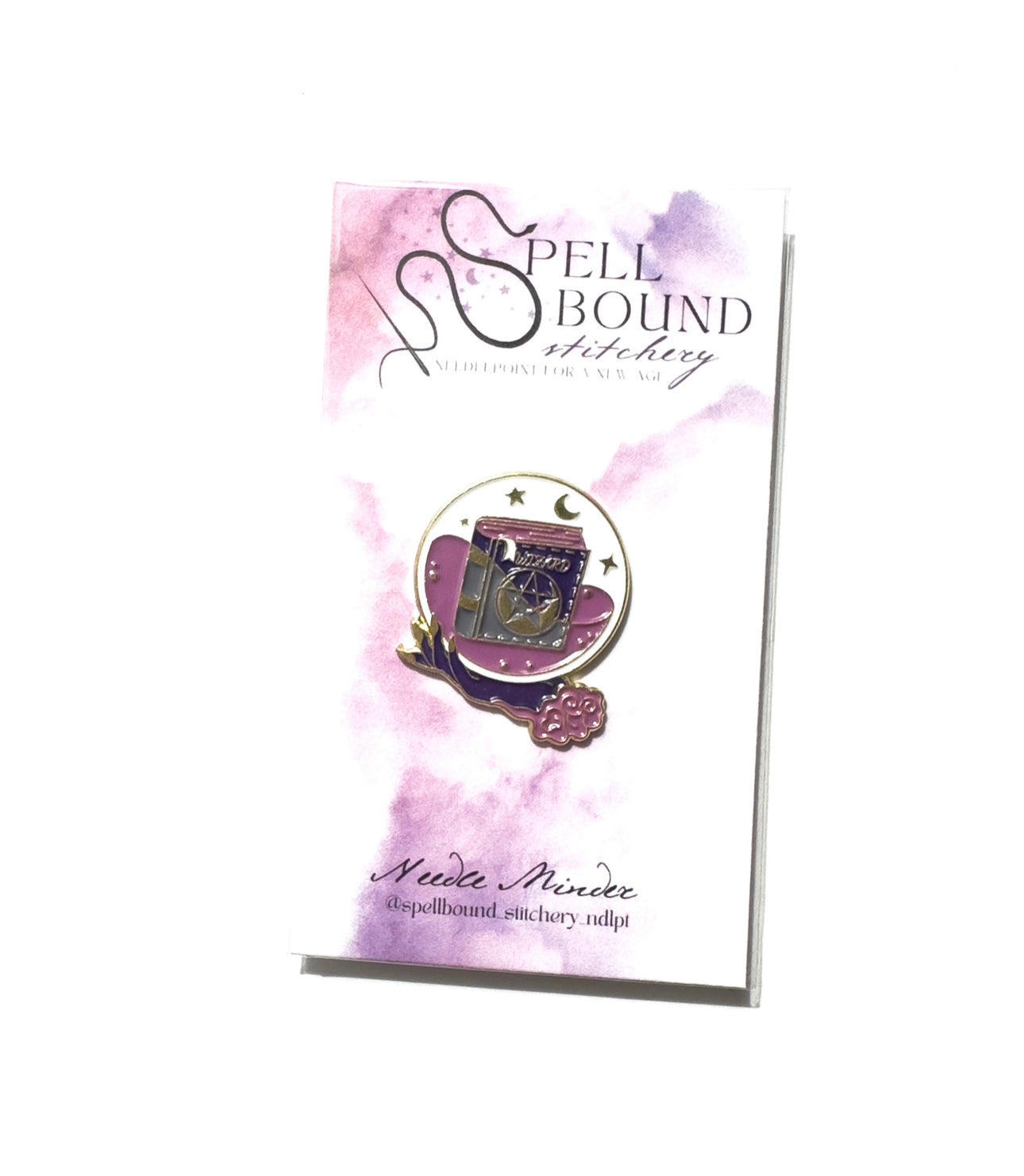 Wizard Book Needleminder – Spellbound Stitchery
