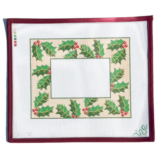 Holly Frame Needlepoint Canvas