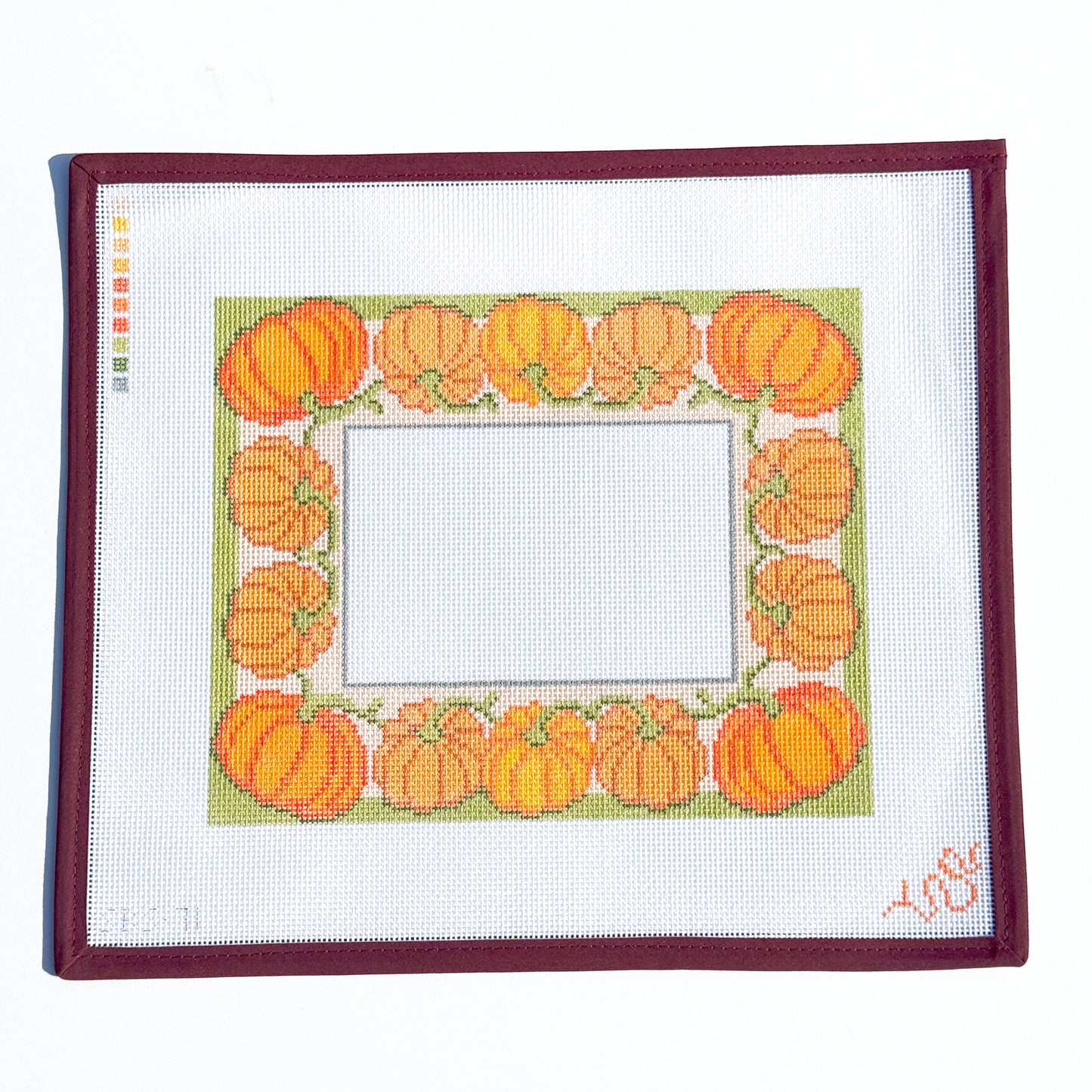 Pumpkin Frame Needlepoint Canvas