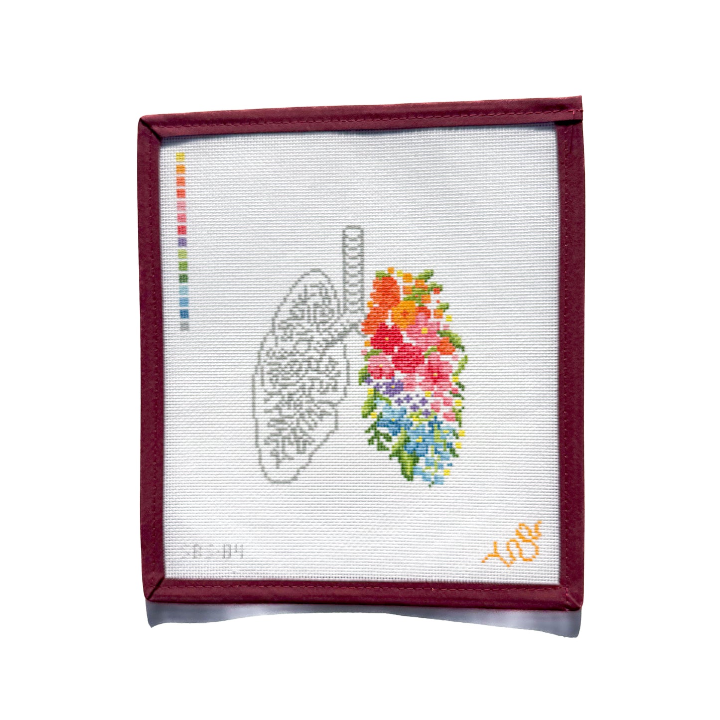 Floral Lungs Needlepoint Canvas