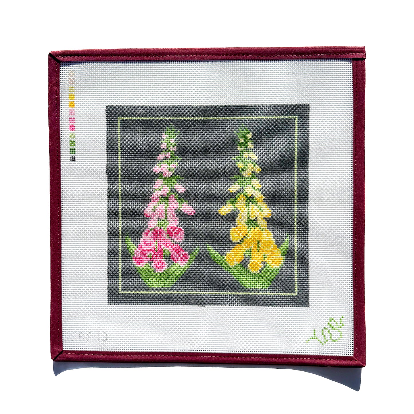 Foxglove Hand Painted Needlepoint Canvas