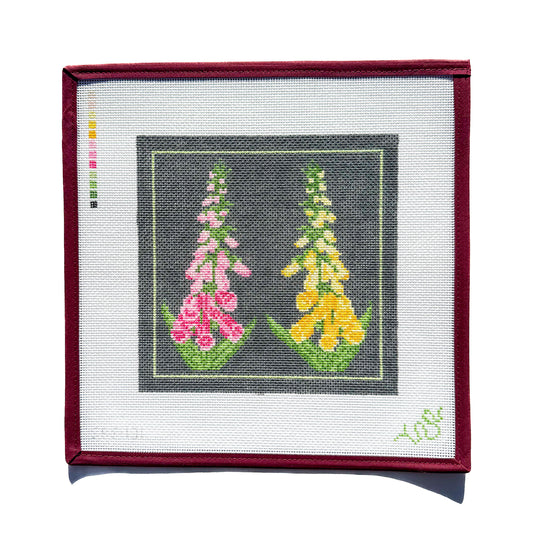 Foxglove Hand Painted Needlepoint Canvas