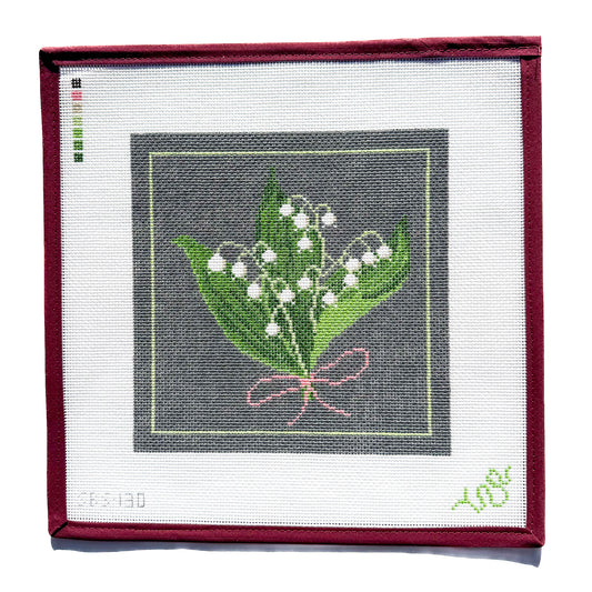 Lily of the Valley Hand Painted Needlepoint Canvas