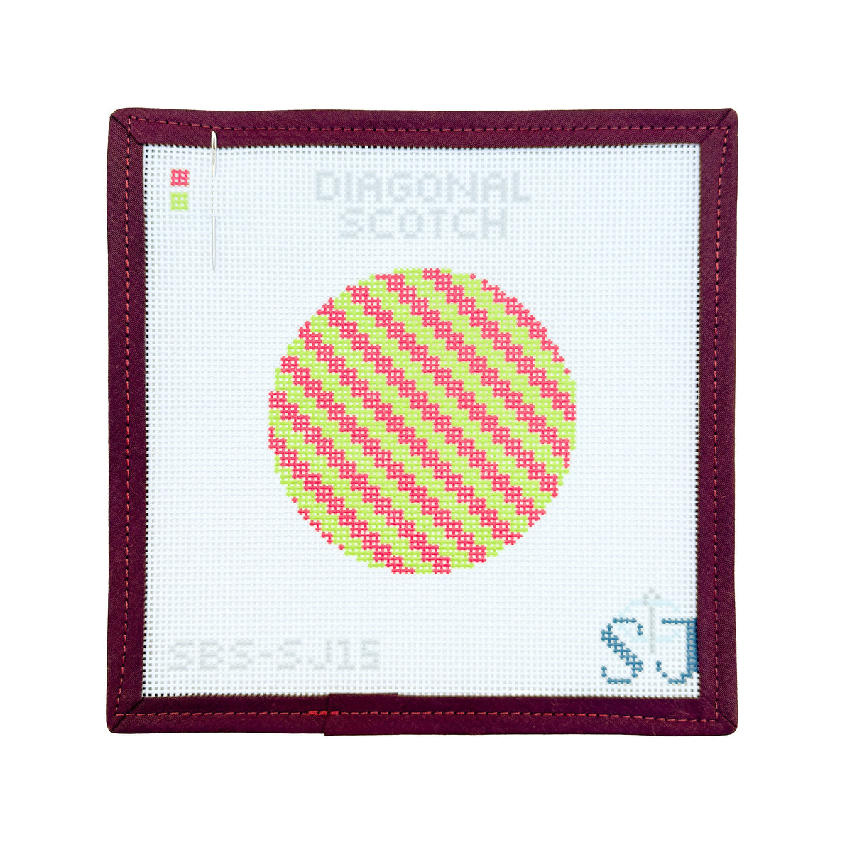 Diagonal Scotch Stitch Needlepoint Canvas