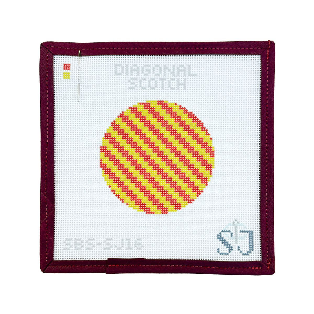 Diagonal Scotch Stitch Needlepoint Canvas