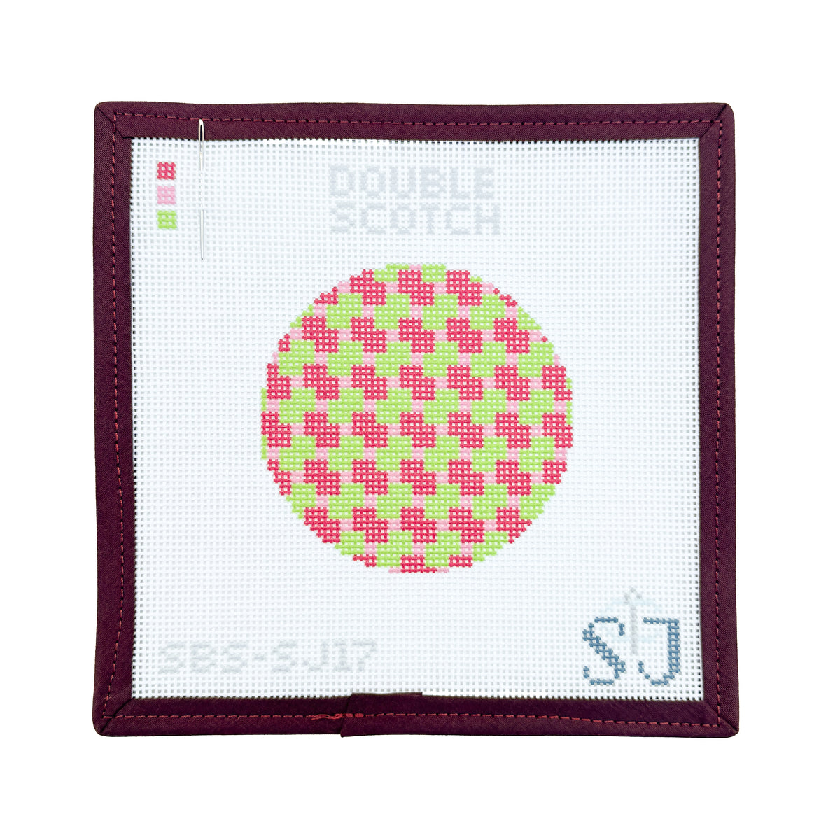 Double Scotch Stitch with Accents Needlepoint Canvas