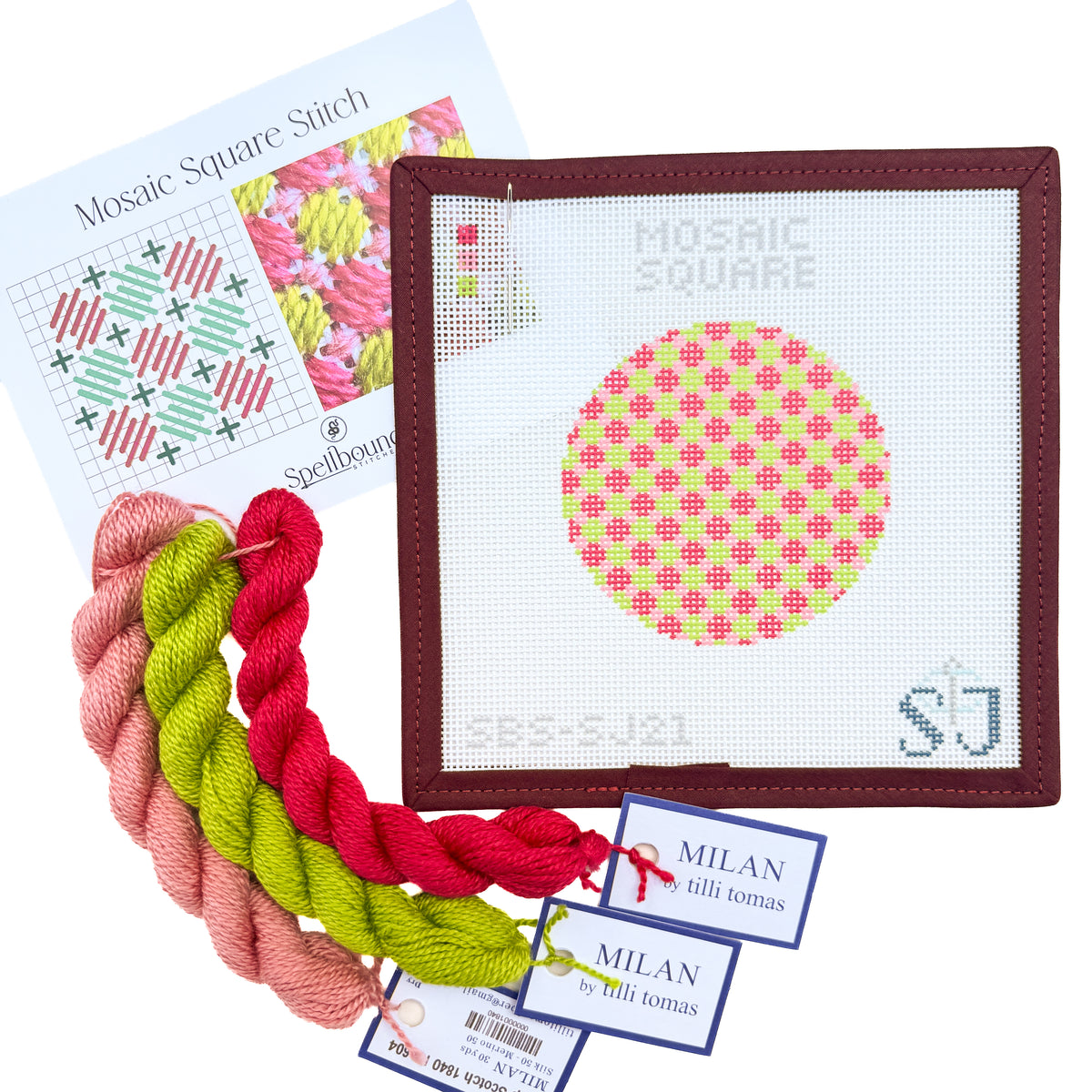 Mosaic Square Stitch Needlepoint Canvas