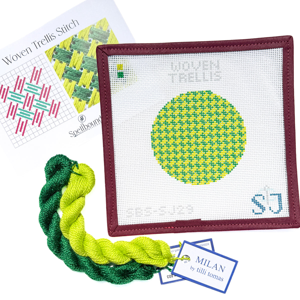 Woven Trellis Stitch Needlepoint Canvas
