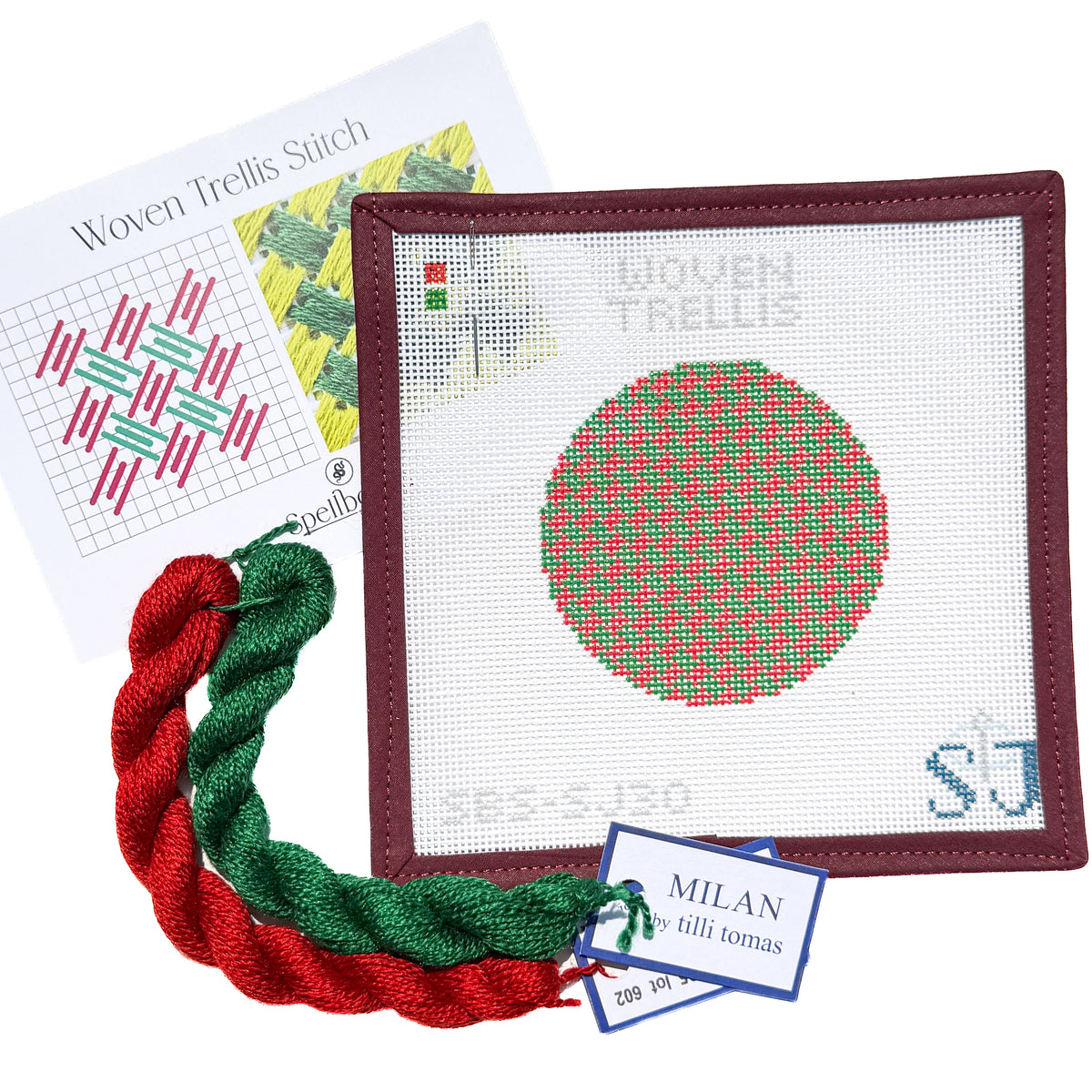 Woven Trellis Stitch Needlepoint Canvas
