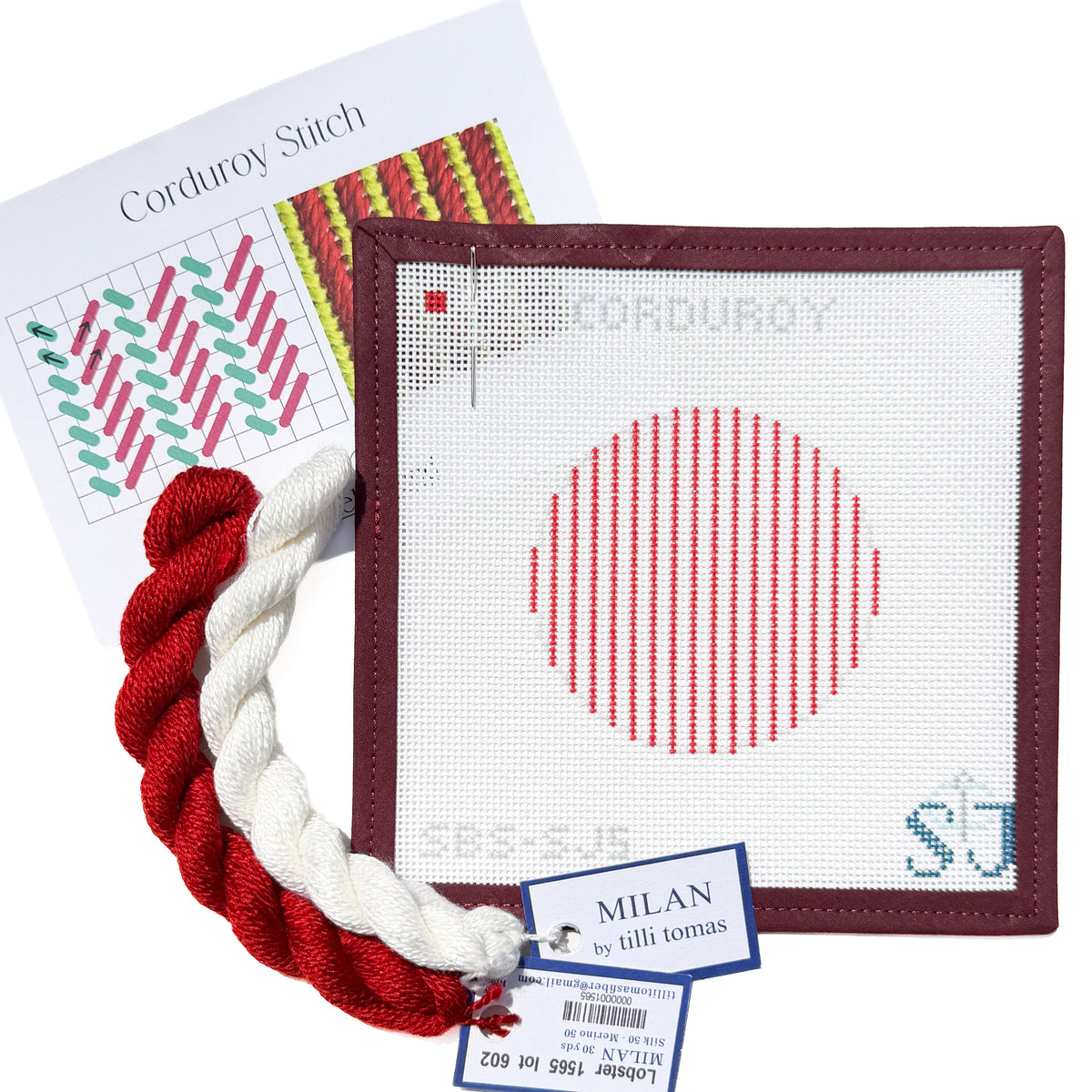 Corduroy Variation Stitch Needlepoint Canvas