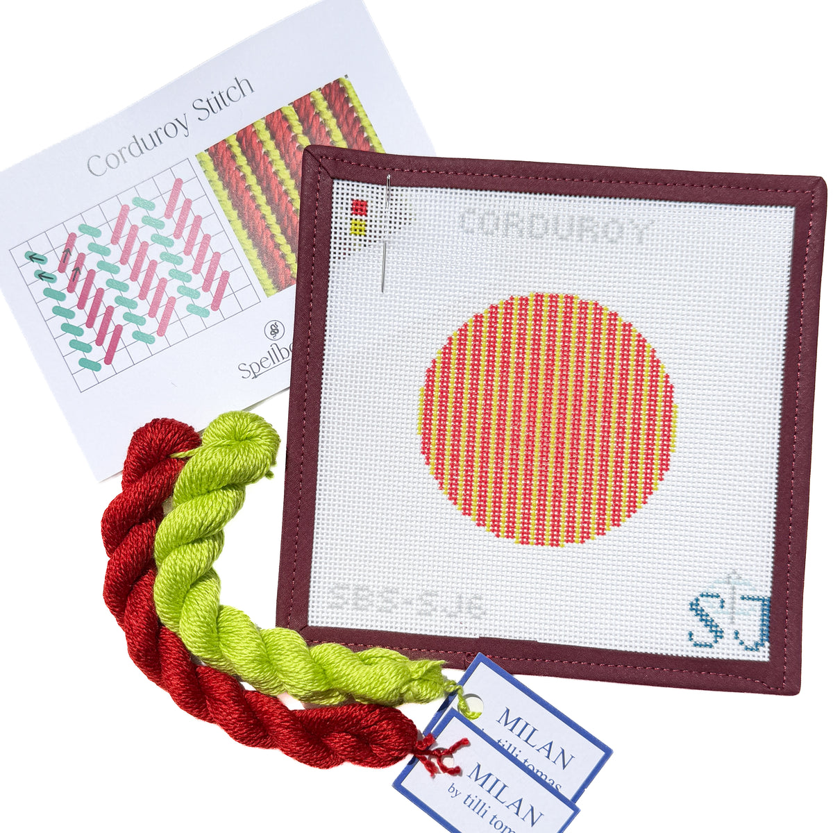 Corduroy Variation Stitch Needlepoint Canvas