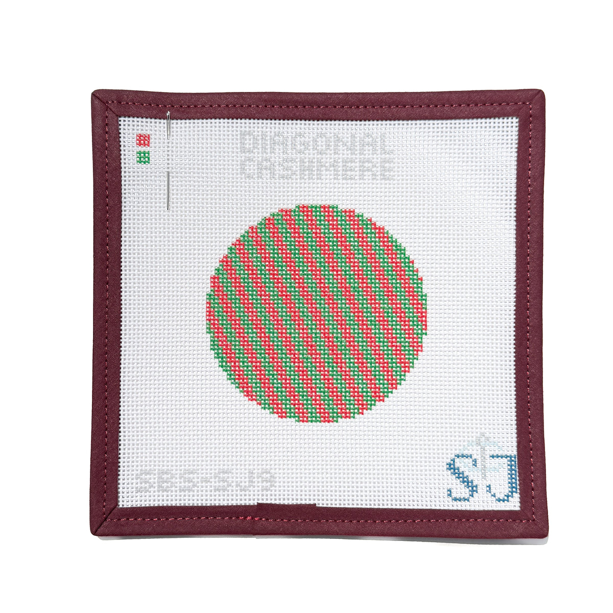 Diagonal Cashmere Stitch Needlepoint Canvas