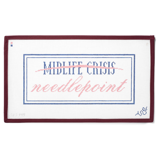 Midlife Crisis Prevention Hand Painted Needlepoint Canvas