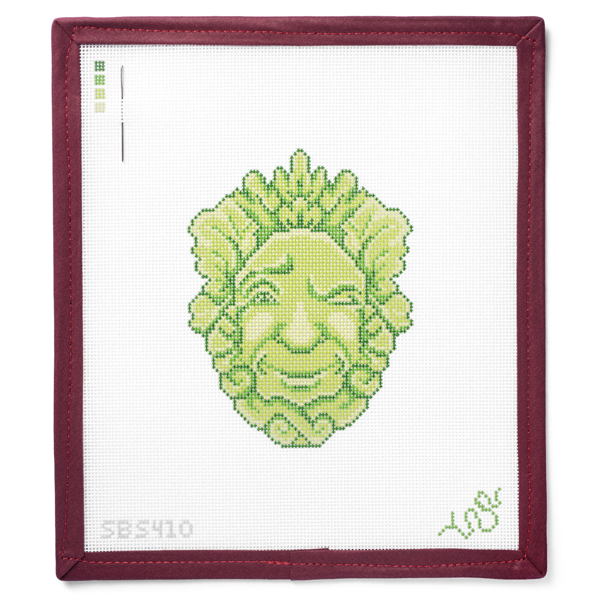 Winking Green Man Needlepoint Canvas