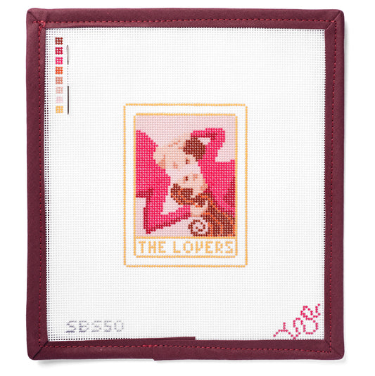 The Lovers Tarot Card Needlepoint Canvas