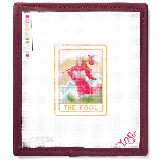 The Fool Tarot Card Needlepoint Canvas