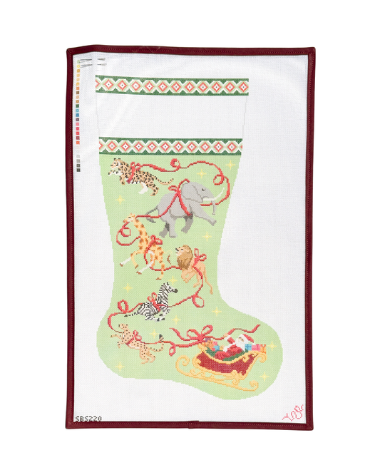 Safari Stocking Needlepoint Canvas