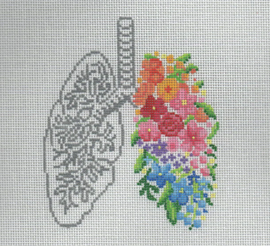 PREORDER - Floral Lungs Needlepoint Canvas