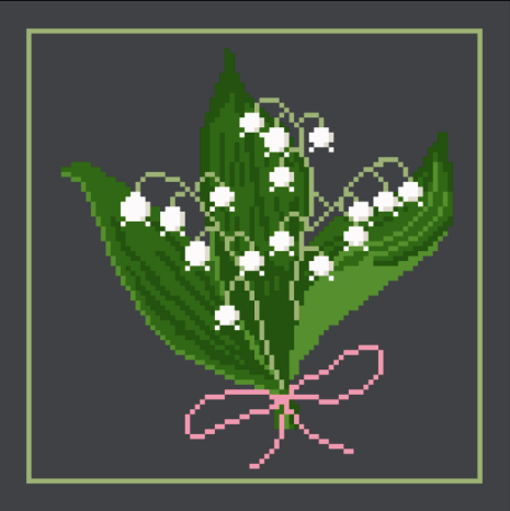 PREORDER - Lily of the Valley Hand Painted Needlepoint Canvas