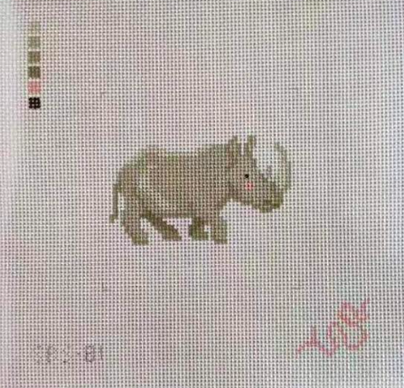 Baby Rhino Needlepoint Canvas