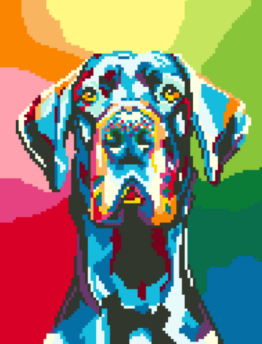 PREORDER - Great Dane Pet Portrait Needlepoint Canvas