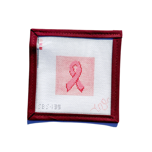 Pink Ribbon for Breast Cancer Awareness Mini Needlepoint Kit