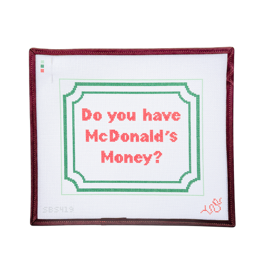 McDonald's Money Needlepoint Canvas