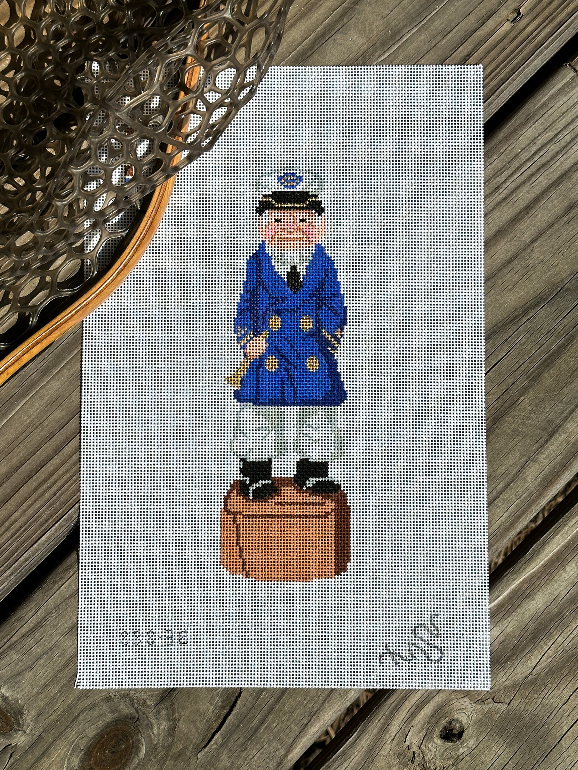 Sailor Captain Needlepoint Canvas, Sailor Needlepoint Canvas, Sailor Needlepoint