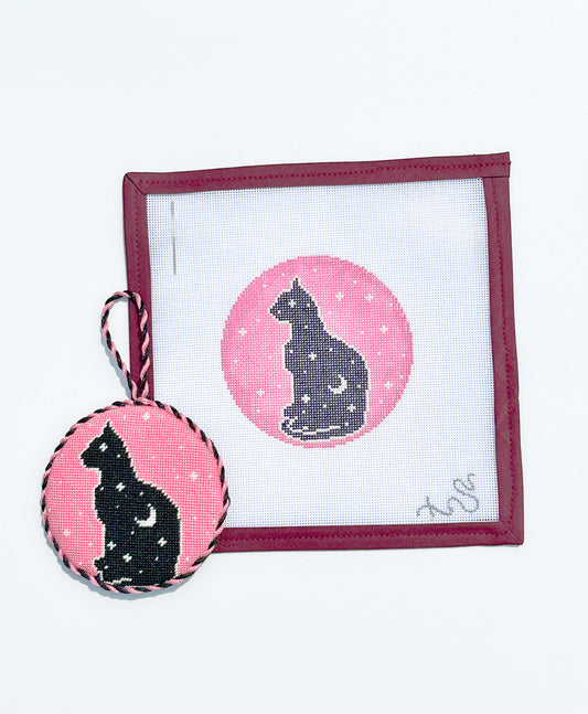 PREORDER - Celestial Black Cat Needlepoint Canvas
